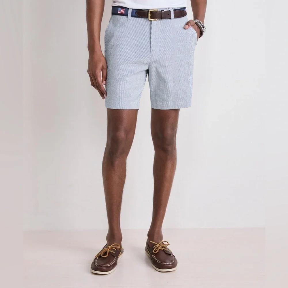 J. Crew Club Searsucker Bermuda Cotton Shorts 32W